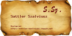 Sattler Szalviusz névjegykártya